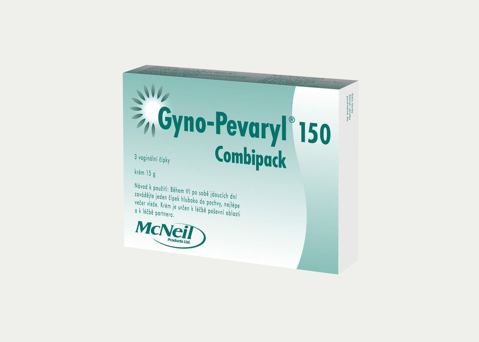 Vaginální čípky Gyno-Pevaryl 150,  potlačují množení kvasinek, plísní a některých bakterií (balení obsahuje 3 čípky), 149 Kč