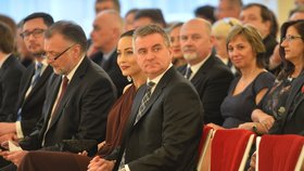 Kancléř Vratislav Mynář se svojí manželkou Alex, televizní moderátorkou