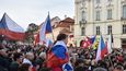 Na Hradčanském náměstí v Praze se uskutečnila demonstrace Hrozba islamizace ČR pořádaná Blokem proti islámu a hnutím Úsvit.