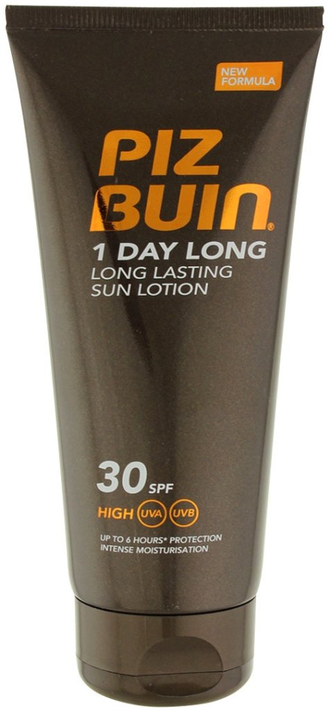 Piz Buin 1 Day Long Lotion SPF30, 195 Kč (100ml), koupíte na www.parfemy-elnino.cz