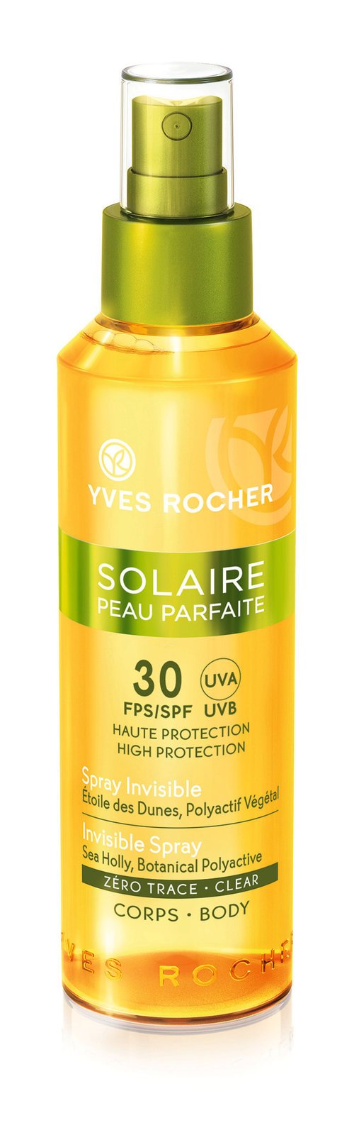 Yves Rocher Sprej na opalování nezanechávající stopy OF 30, 329 Kč (150 ml), koupíte na www.yves-rocher.cz nebo v prodejnách Yves Rocher