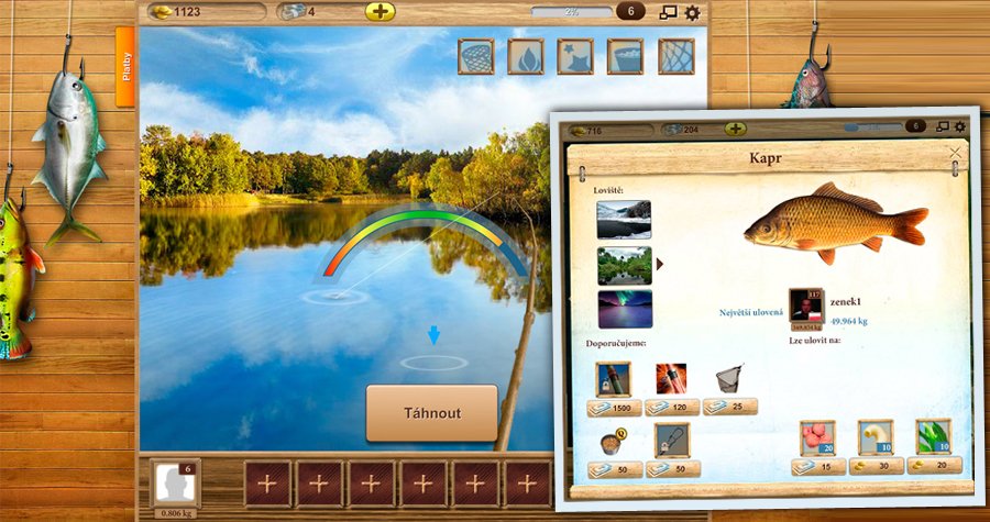 Hra Na ryby nabízí obsáhlý virtuální rybolov. A je zdarma!