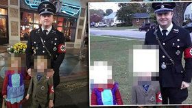 Bryant Goldbach z Kentucky oblékl svého syna na Halloween jako Adolfa Hitlera a sám nosil nacistickou uniformu. Lidé mu za to vyhrožují smrtí.