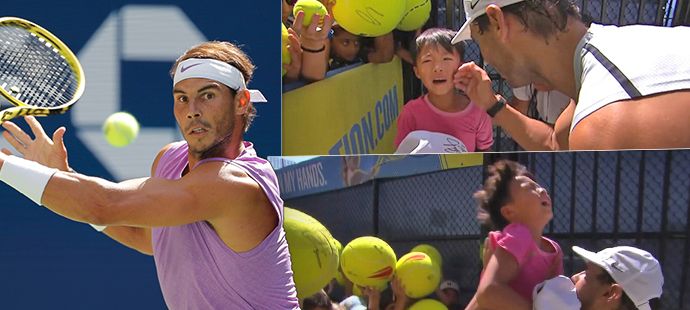 Rafael Nadal na US Open zachránil chlapce, jehož dav čekající na podpis tenisové hvězdy málem umačkal