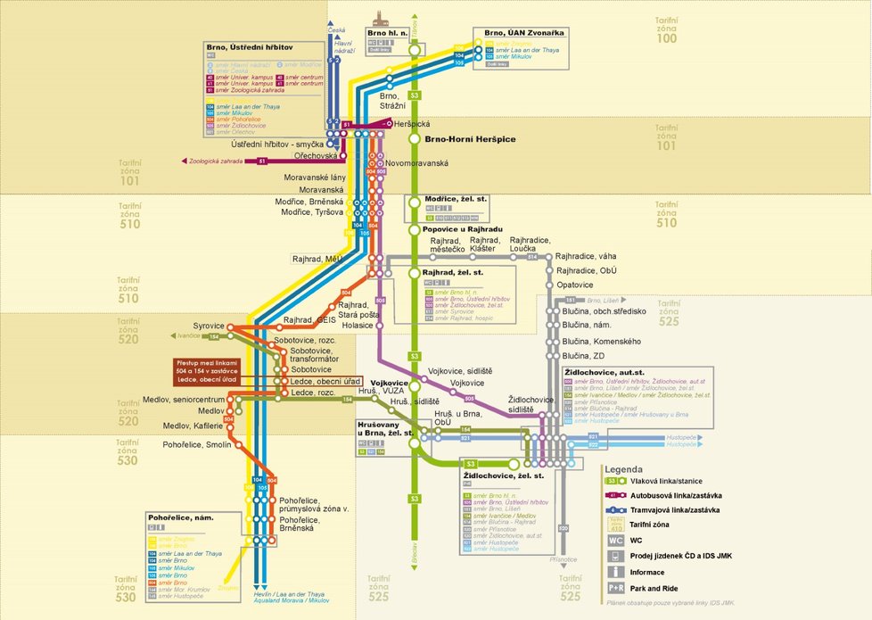 Nové schéma vedení linek veřejné dopravy na Židlochovicku.