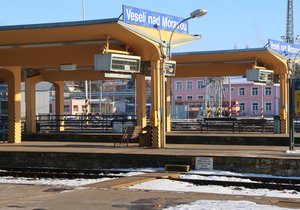 Na nádraží ve Veselí nad Moravou došlo v úterý večer k tragédii, když muž (†56) spadl z nástupiště pod posunující se vlak. Na místě zemřel. Archivní foto.