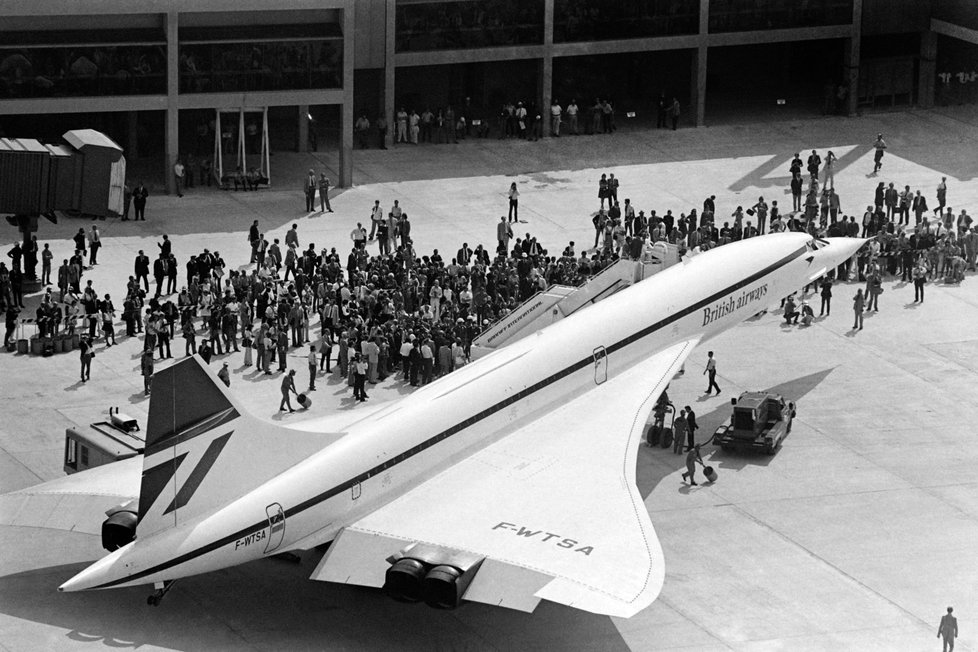 Převratný Concorde 002 v roce 1973.