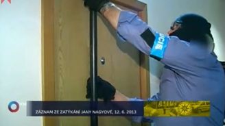 Policie v České televizi zveřejnila záznam ze zatýkání Nagyové 