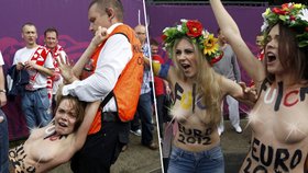 Aktivistky z hnutí Femen protestovaly v Polsku proti rostoucí prostituci během mistrovství Evropy ve fotbale