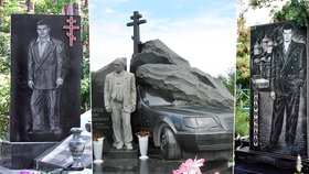 Pompézní náhrobky mafiánů v Rusku nemají obdoby.