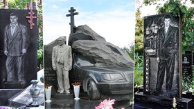 Pompézní náhrobky mafiánů v Rusku nemají obdoby.