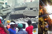 Šestipatrový bytový dům se zřítil k zemi. Záchranáři v Keni vyprošťují zraněné