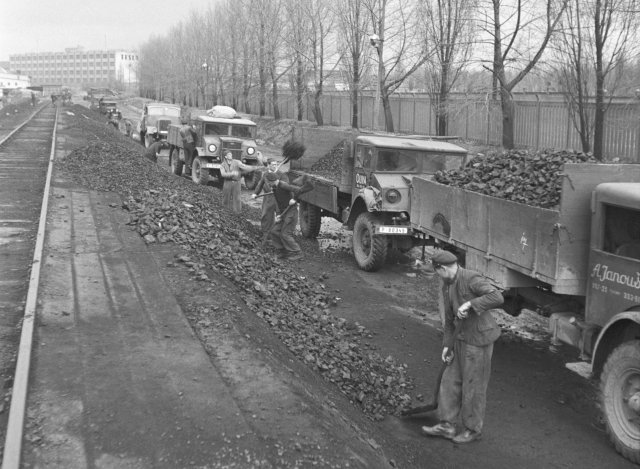 Nákladové nádraží Žižkov v roce 1947