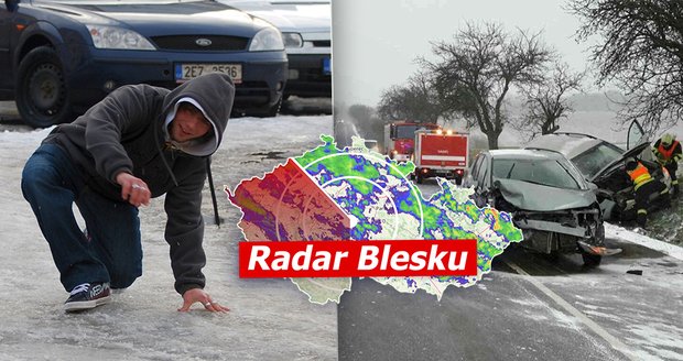 Na konci týdne se bude tvořit náledí, platí výstraha pro řidiče, sledujte radar Blesku