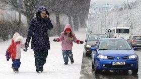 Čeká nás sněhová nadílka a na většině území hrozí také náledí. Chodcům hrozí pády a řidiči by si měli dát pozor na kluzkou vozovku.