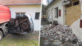 Uvolněný kamion v Náměšti zdemoloval dům a ohrozil několik lidí: Na případ si posvítí policie!
