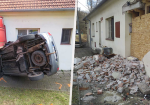 Penzistovi z Náměště nad Oslavou rozbořil kamion domek.