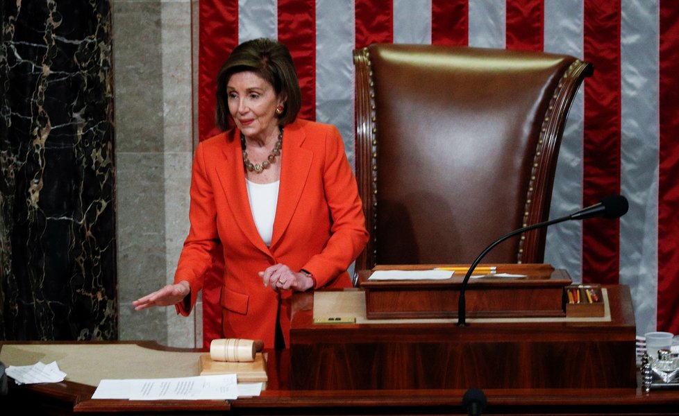 Americká demokratická politička a předsedkyně Sněmovny reprezentantů Nancy Pelosiová