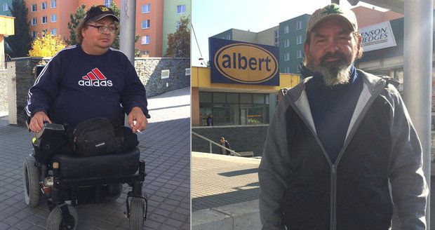 Pracovník ochranky supermarketu Albert napadl bezdůvodně dva může. Invalidu bez nohou se snažil shodit z vozíku a křičel na něj, že ho naučí chodit.