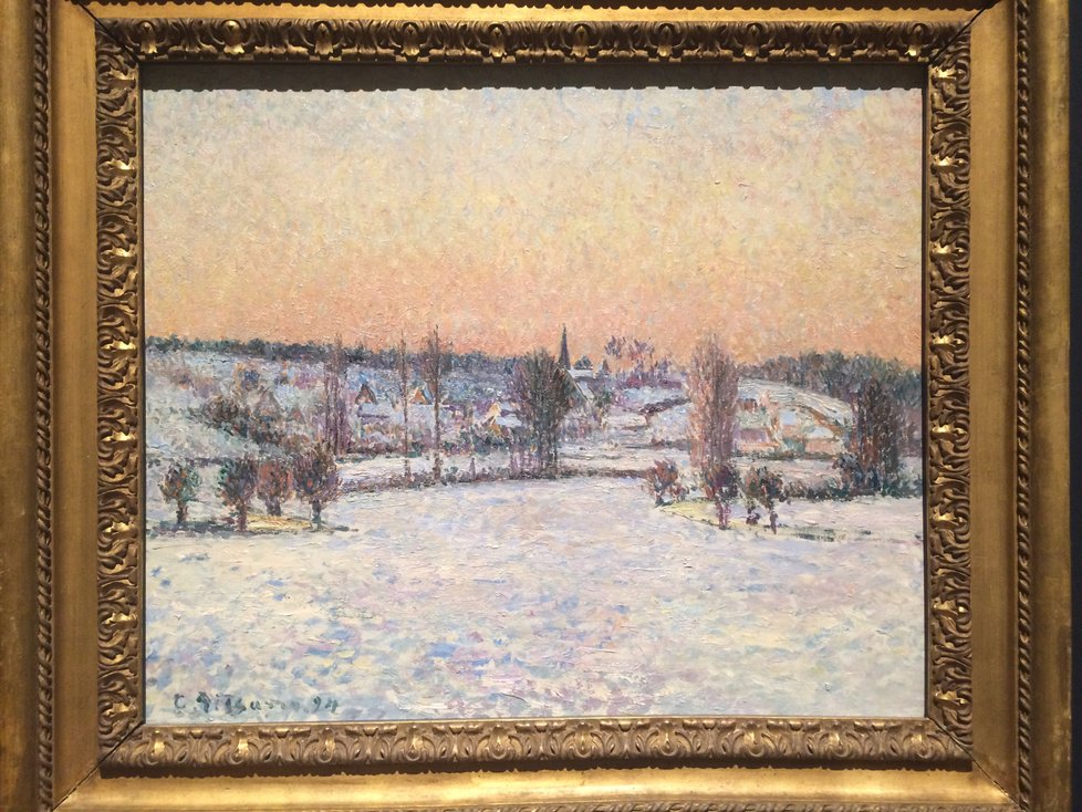 Camille Pissarro je podepsán i pod čtveřicí dalších, tentokrát již přírodních obrazů, které ztvárňují roční období.