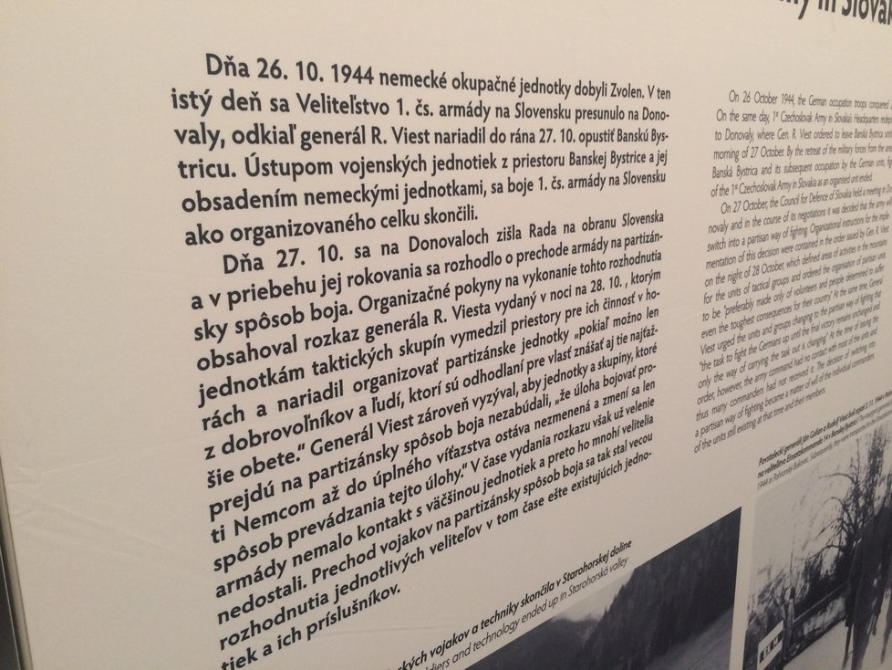 V Národním památníku na Vítkově je k vidění nová výstava. Líčí osobnosti a průběh Slovenského národního povstání v roce 1944.