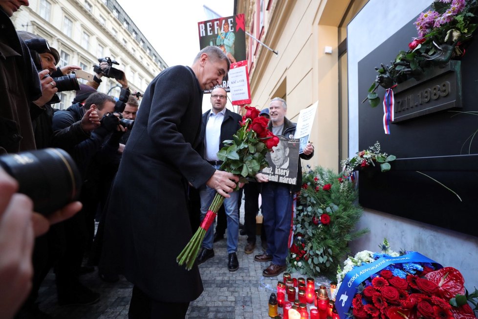 Šéf ANO Andrej Babiš na Národní třídě