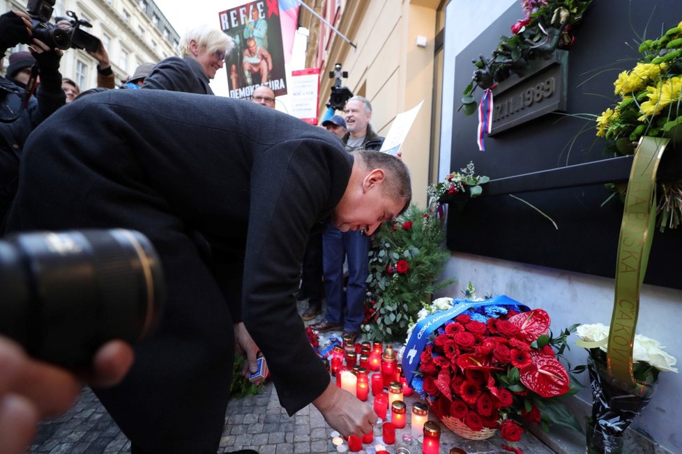 Šéf ANO Andrej Babiš na Národní třídě