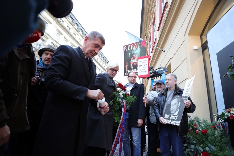 Šéf ANO Andrej Babiš na Národní třídě