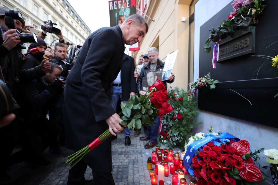 Šéf ANO Andrej Babiš na Národní třídě