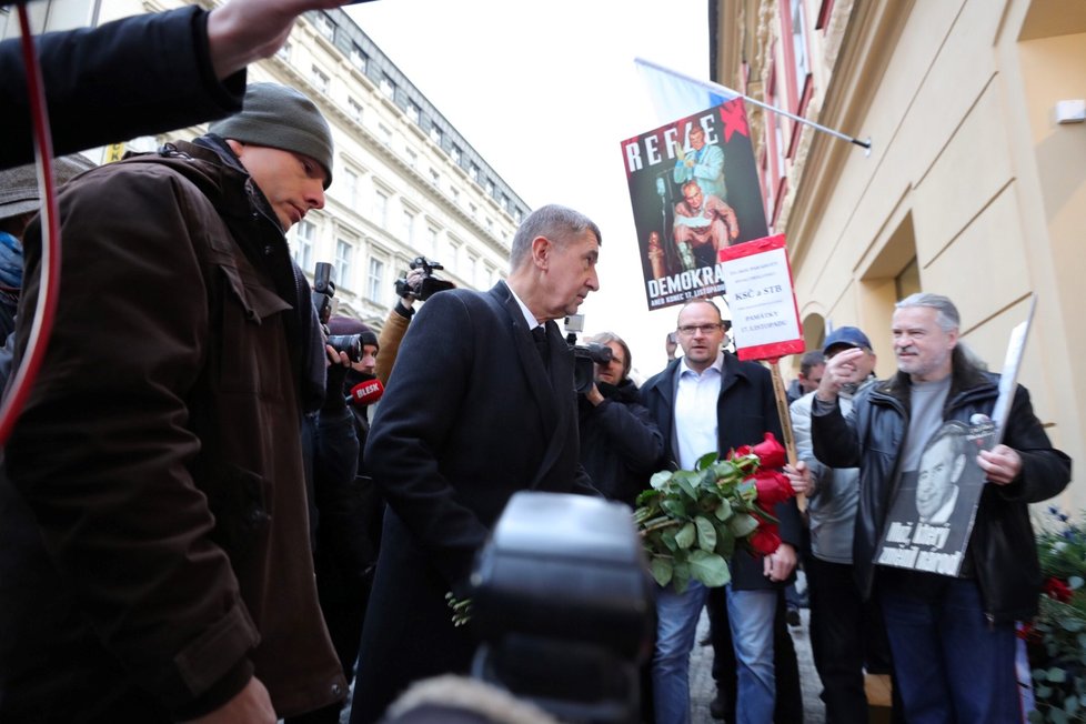 Šéf ANO Andrej Babiš na Národní třídě