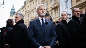 Petr Pavel na Národní třídě v Praze (17.11.2024)