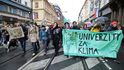17. listopad 2022 na Národní třídě: Protest univerzit kvůli klimatu 