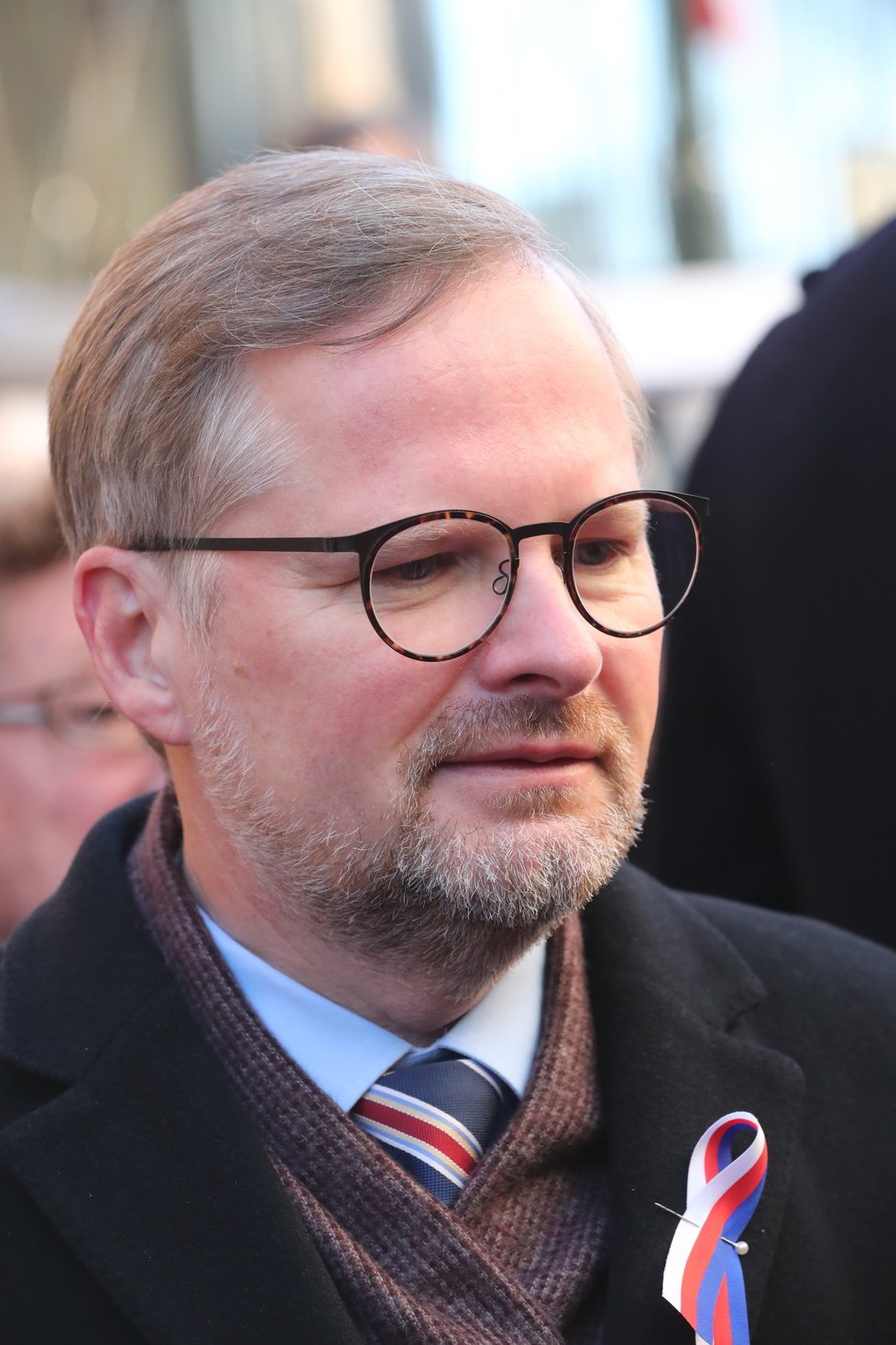 Petr Fiala (ODS) na Národní třídě 17. listopadu 2018