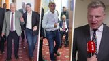 Spory na oslavě? Macinka zlobí Klause, Turek soptil kvůli Pavlovu peru, Babiš zašel za Zemanem