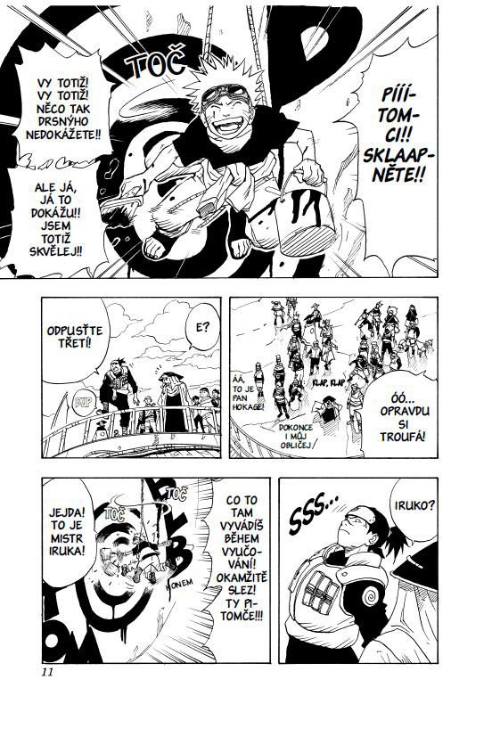 Ukázka z komiksové knihy Naruto