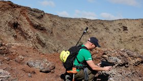 Cvičení vesmírných geologů na Lanzarote.