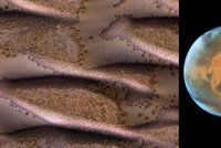 Ne rudá, ale pestrobarevná planeta. NASA zveřejnila úchvatné snímky Marsu
