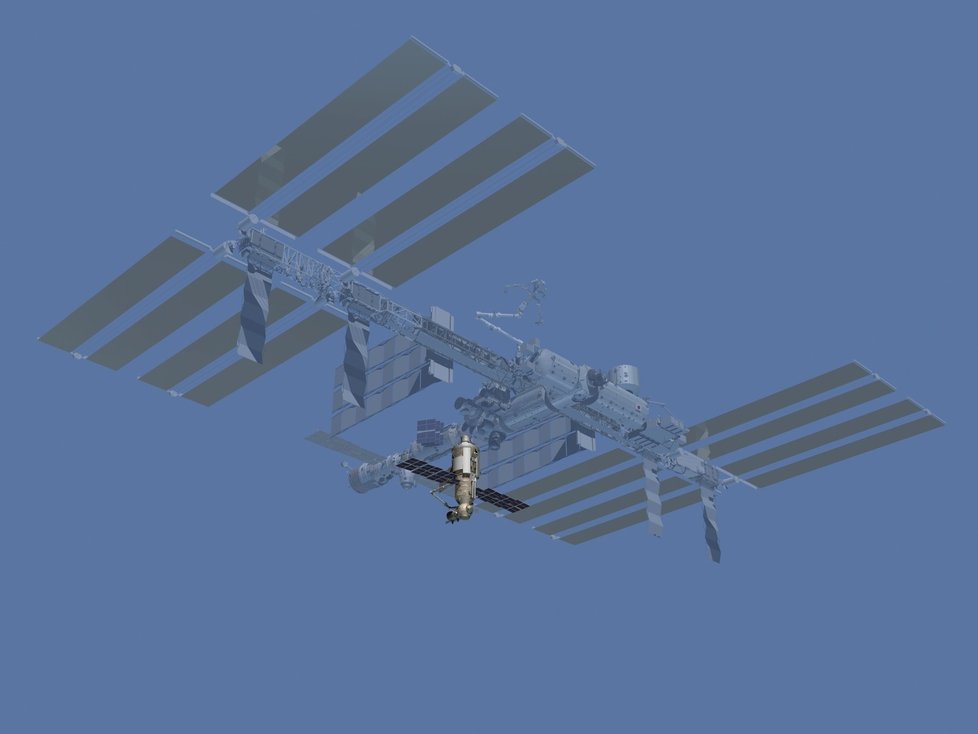 Modul Nauka a jeho umístění na Mezinárodní vesmírné stanici