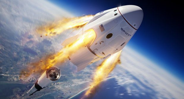 SpaceX: Historický let do vesmíru! Soukromá loď odstartovala poprvé s lidskou posádkou