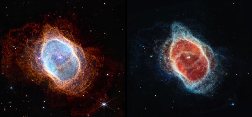 Plně barevné snímky z vesmíru pořízené teleskopem Jamese Webba.