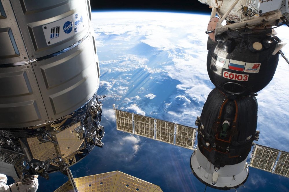 Mezinárodní vesmírná stanice (ISS) nad Brazílií