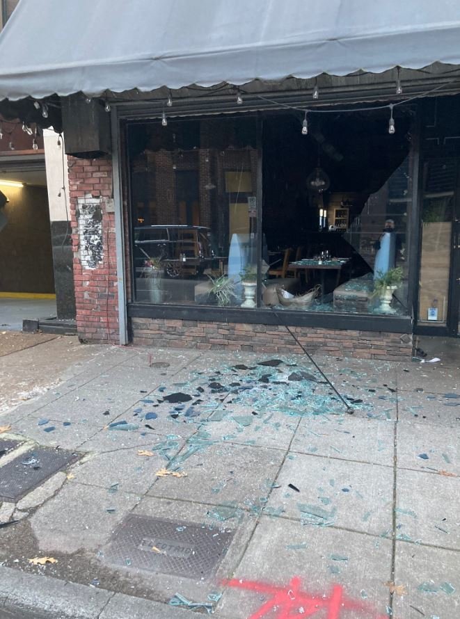 Mohutná exploze v centru amerického Nashvillu (25.12.2020)