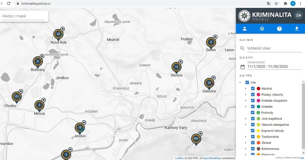 Kde se u vás ve čtvrti vraždilo? Teď se můžete na online mapě kriminality podívat.