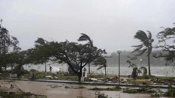 následky bouře Pam na Vanuatu