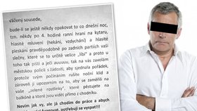 Dopis od nas**ného a nevyspalého souseda: Souložte mimo noční klid!