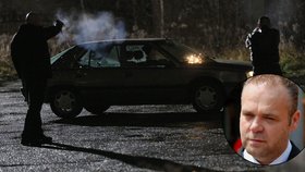 Střelba ze dvou samopalů, auto v plamenech, hořící muž. V pražských Vysočanech se točila jedna z akčních scén filmu Gangster KA – likvidace nepohodlného svědka Alexeje Pyška (58).