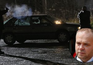 Střelba ze dvou samopalů, auto v plamenech, hořící muž. V pražských Vysočanech se točila jedna z akčních scén filmu Gangster KA – likvidace nepohodlného svědka Alexeje Pyška (58).