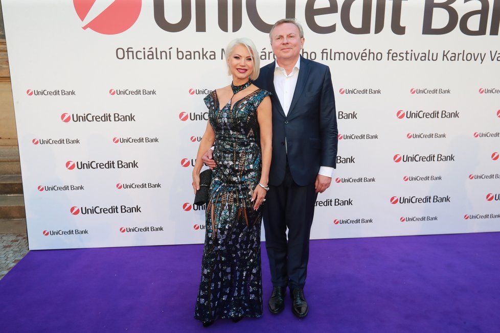 Natali Ruden a Jan Kadaník na UniCredit party