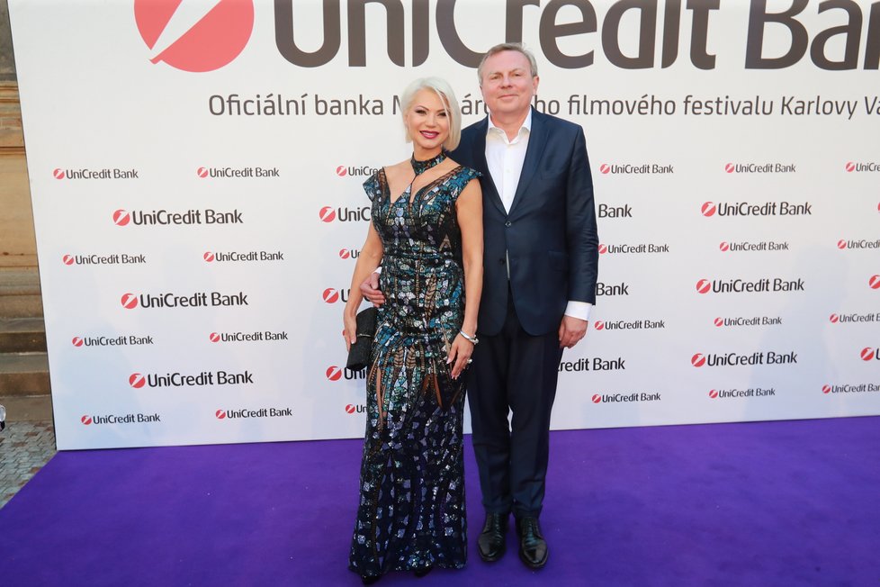 Natali Ruden a Jan Kadaník na UniCredit party