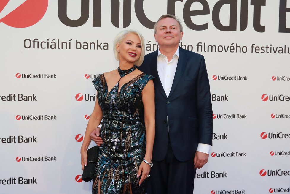 Natali Ruden a Jan Kadaník na UniCredit party